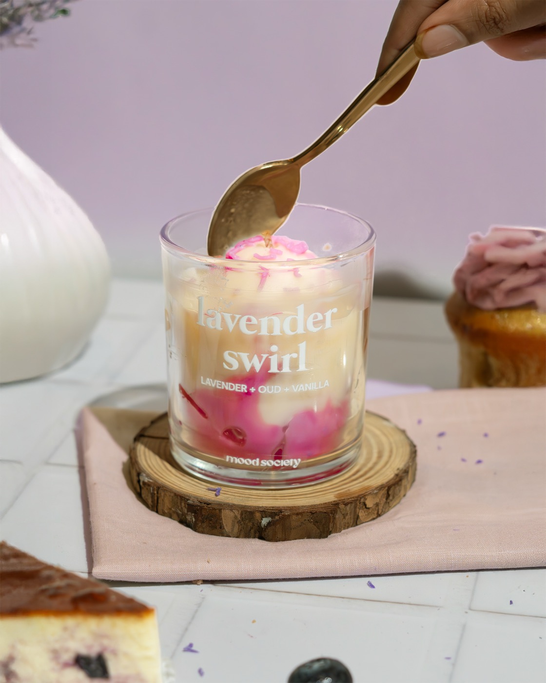 Mood Society candles, lifestyle photo