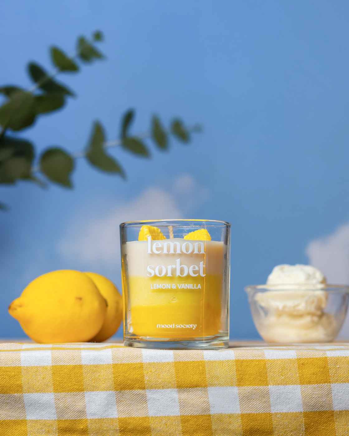 Mood Society candles, lifestyle photo